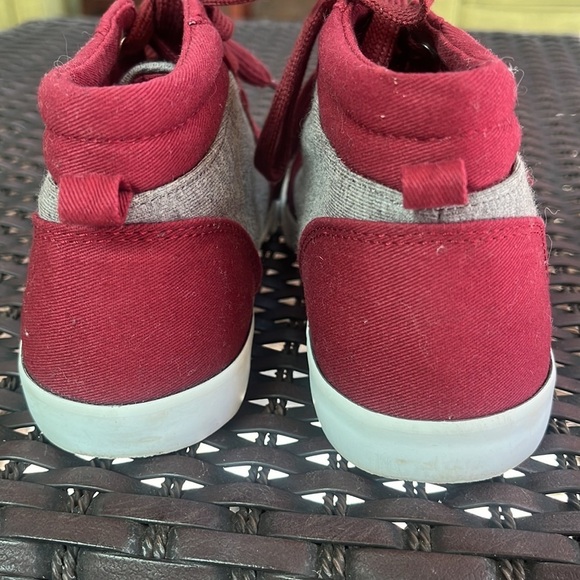 Gymboree High Top Sneakers maroon and gray size 3 - Picture 4 of 8